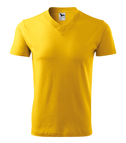 Malfini V-Neck T-Shirt Heren Geel