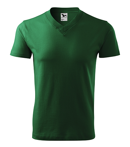 Malfini V-Neck T-Shirt Heren Groen