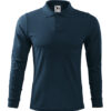 Malfini Single J. Longsleeve Polo Heren Navy