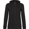 Zipped hood woman- Black
