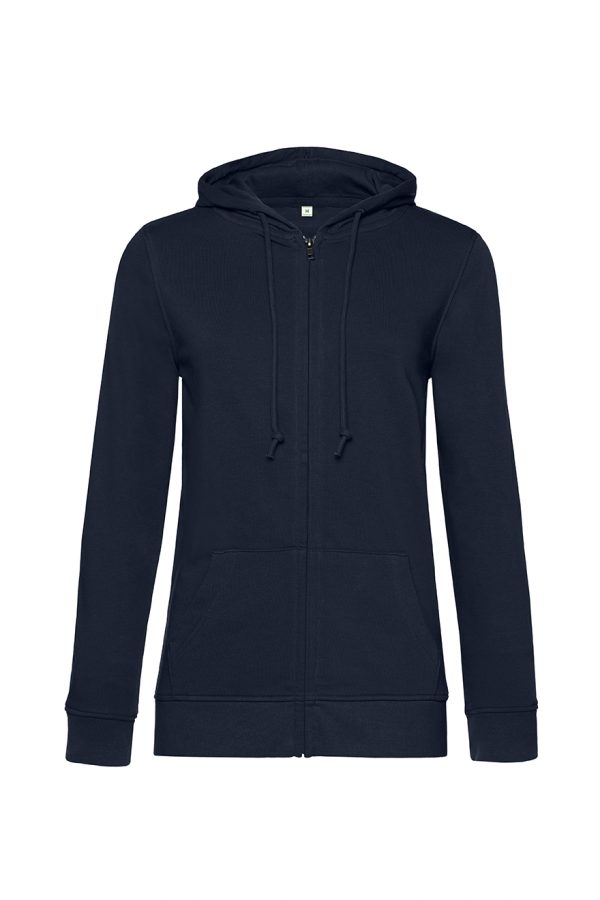 Zipped hood woman- Navy blue