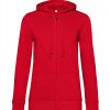 Zipped hood woman- Red