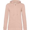 Zipped hood woman- Soft rose